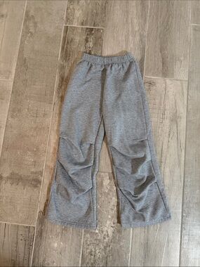 SHEIN Gray Wide-Leg Kids Sweatpants